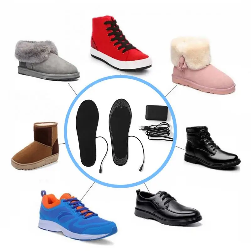 

USB Heated Shoe Insoles Heating Feet Warmer Thermal Shoes Sock Pad Heated Insoles Washable Full Foot Fever Unisex For Camping