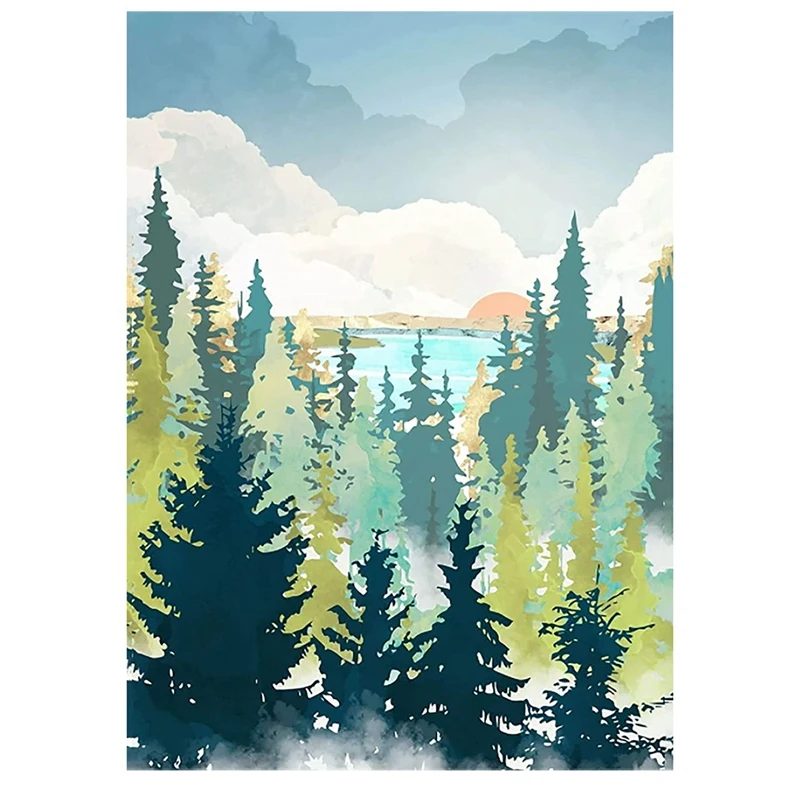 

Алмазная живопись, искусство бриллиантов, наборы для взрослых, абстрактная пейзаж, краска с бриллиантами, Круглый Настенный декор