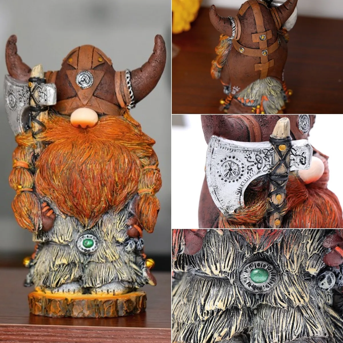 

Faceless Viking Warrior Baby Doll Plush Gift Resin Ornaments Figure Man Gnome Statue Elf Kawaii Room Decoration Kids Toys Gift