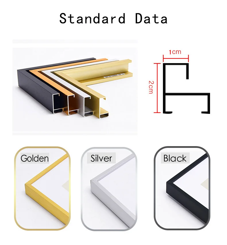 Многофункциональные современные алюминиевые металлические фоторамки черные