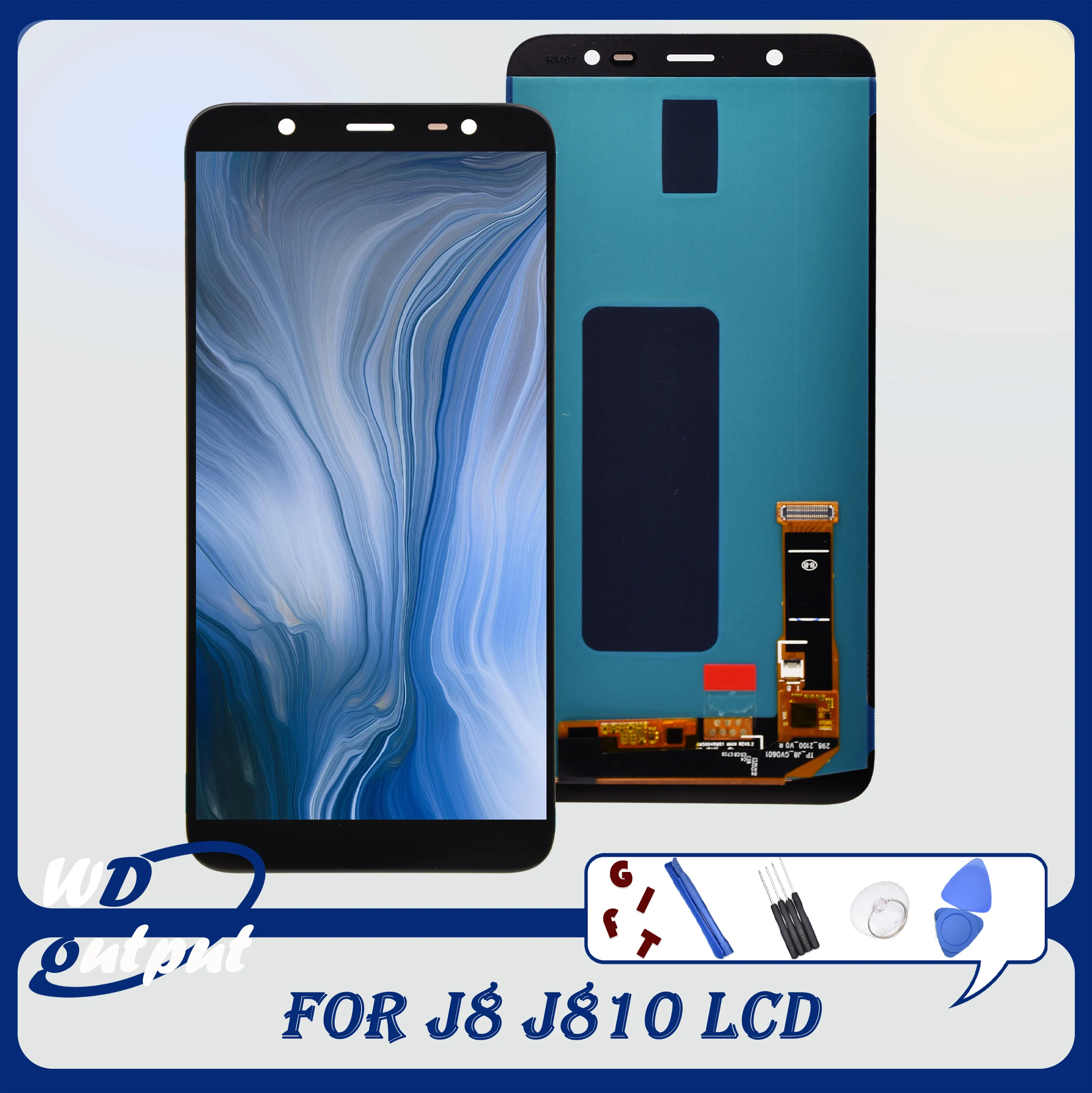 

AMOLED For Samsung Galaxy J8 2018 J810 LCD Display Touch Screen Digitizer Assembly For SM-J810M J810F J810Y Replacement parts