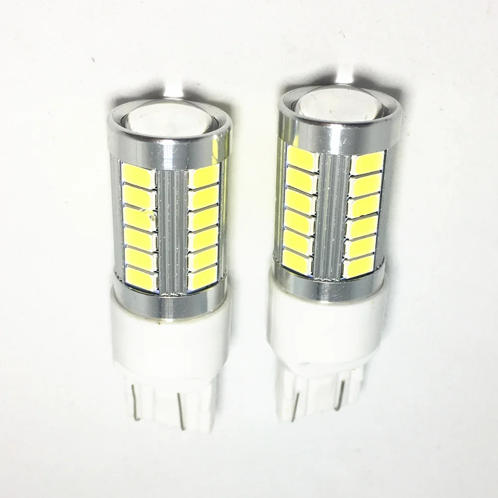 

10 шт., Автомобильные светодиодные лампы T20 W21W WY21W 7443 33 smd 5730 5630 Bernstein Blinker Birne weiß Auto Umge Lampen 12 В