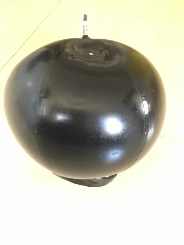 100% натуральная латексная резиновая маска двухслойный надувной черный капюшон