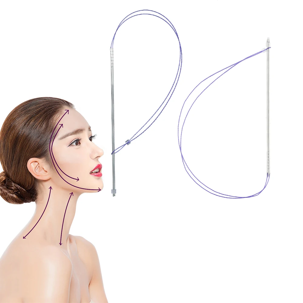 

Pdo Cog Threads Fox Eye Double Needle Hilos 20G140mm Face Eyebrow Lifting 1pcs/Bag Sterile Package