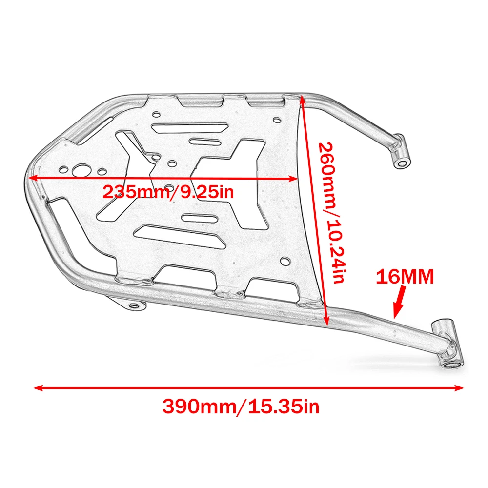 Задняя багажная стойка задняя Верхняя лампа держатель кронштейн для Honda CRF 250 Rally