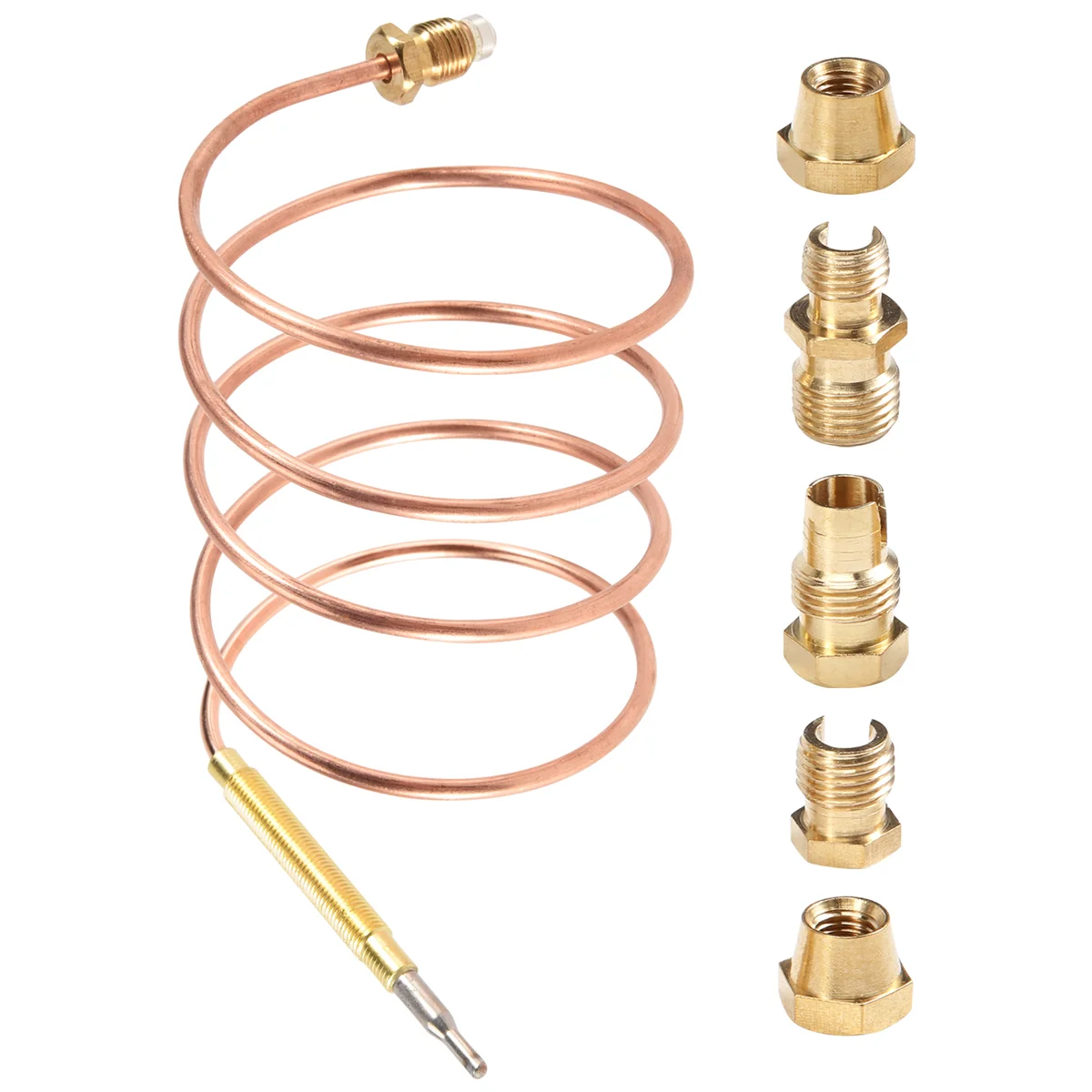 900Mm Gas Stove Universal Thermocouple Kit M6X0.75 With Spilt Nuts (Five) Replacement
