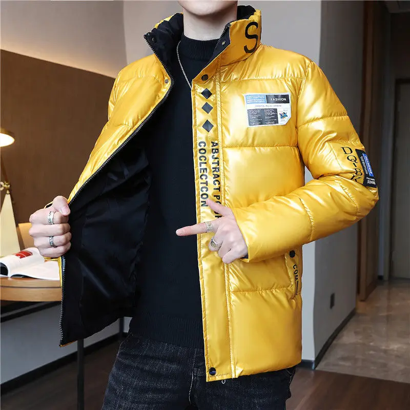 Winter coat men down cotton clothing 2022 new cold-proof warm thickening trend short style cotton clothing tide men