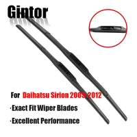 gintor wiper front wiper blades set kit for daihatsu sirion mk2 2005 2012 windshield windscreen 2016