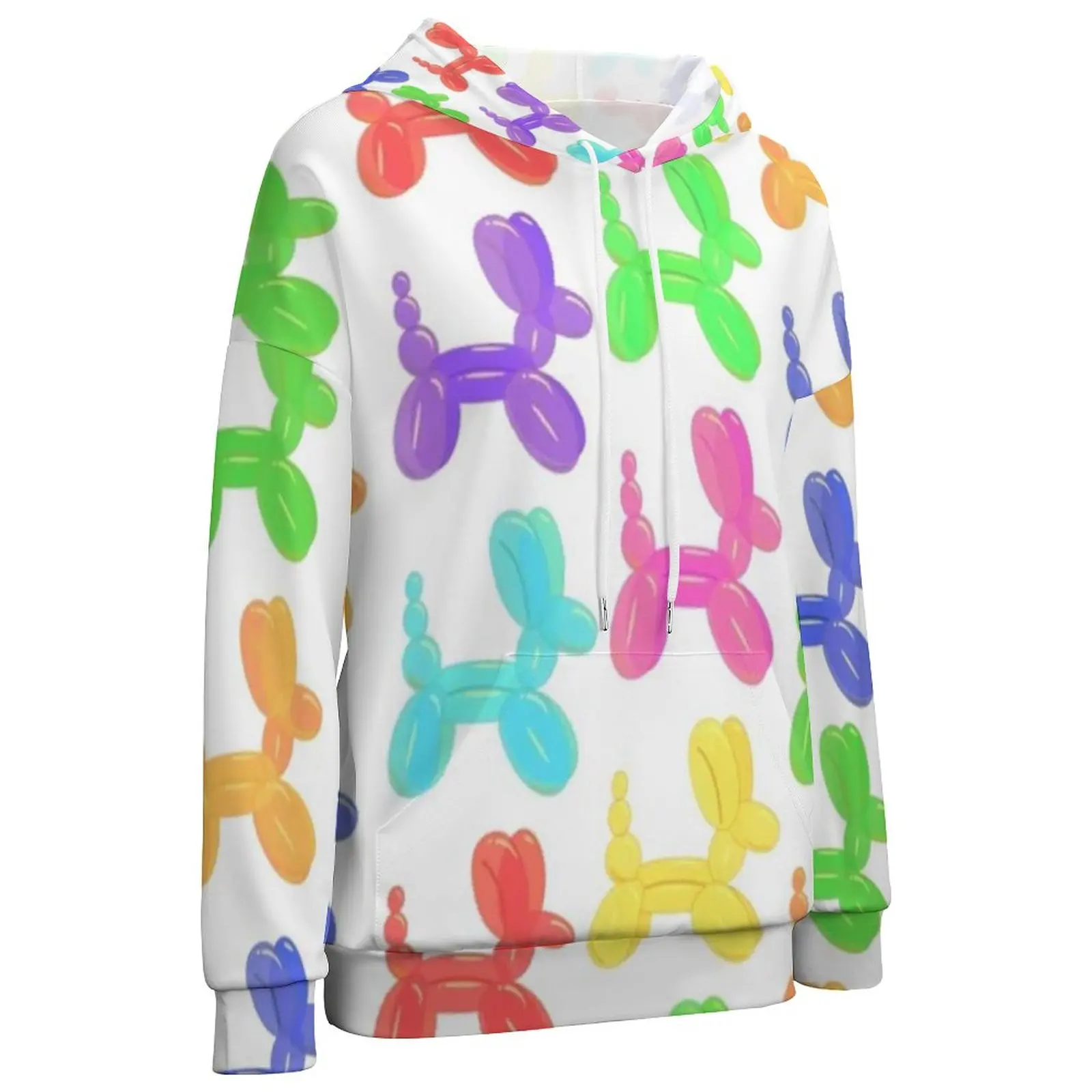 Худи с воздушными собаками милая уличная одежда принтом животных Толстовка