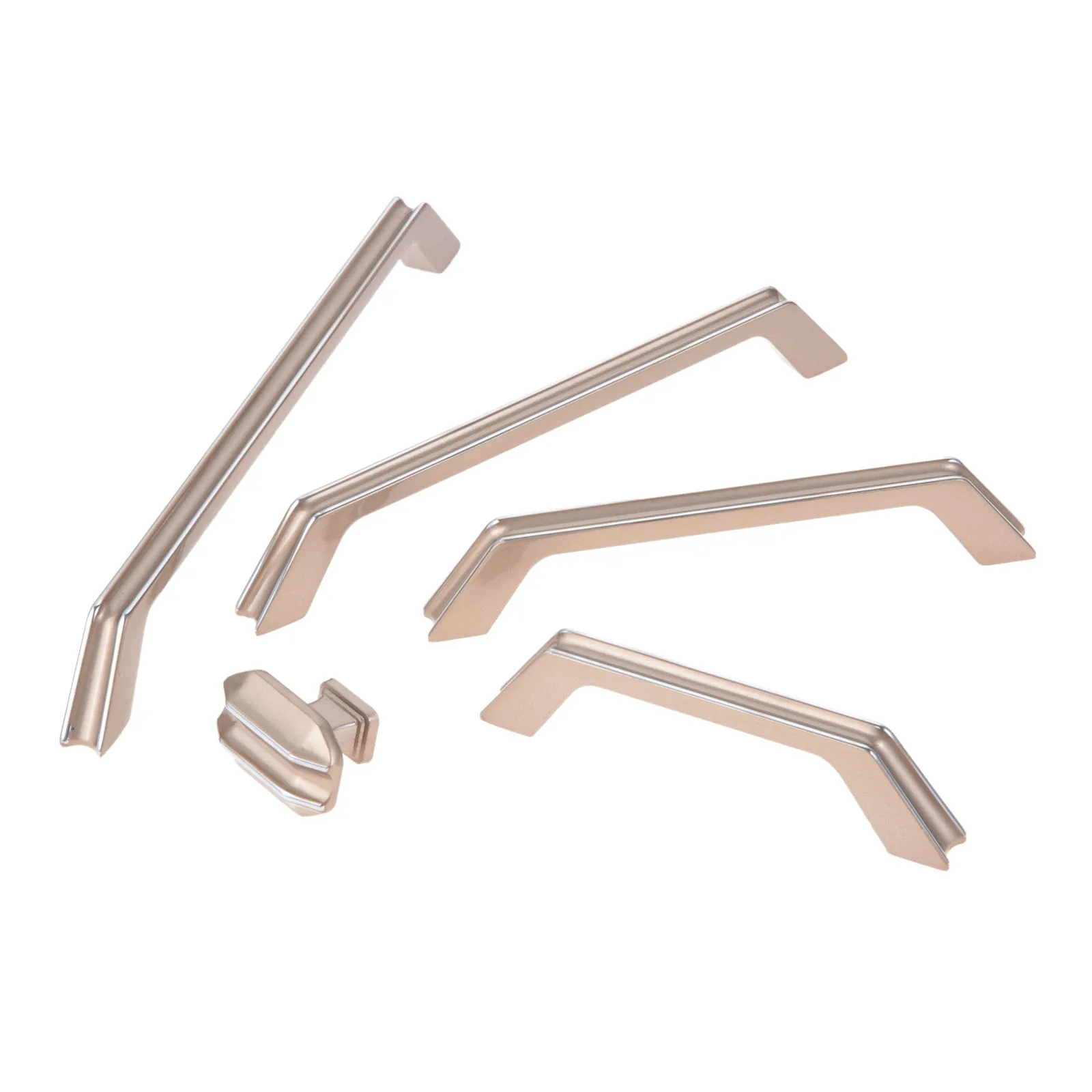 

1Pc Golden Simple Zinc Alloy Furniture Knob Modern Handle Pull Single hole/96/128/160mm Drawer Pulls Furniture Hardware