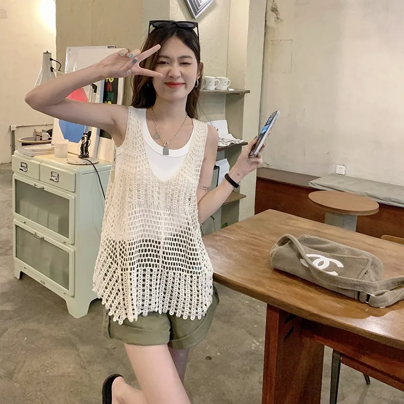 Женская трикотажная кофта в богемном стиле летнее Бандажное платье без рукавов