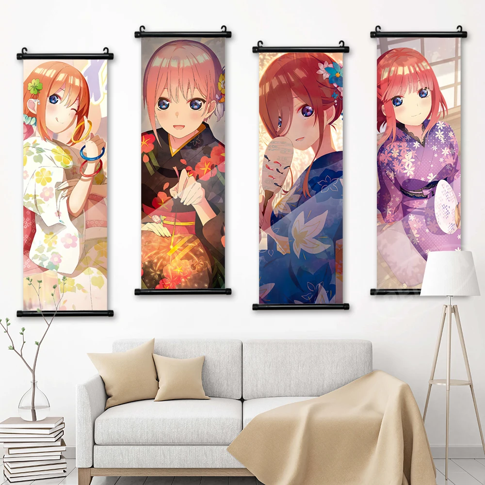 

Canvas Home Anime Decoration The Quintessential Quintuplets Wall Art Nakano Nino Painting Hanging Scrolls Print Picture Posters