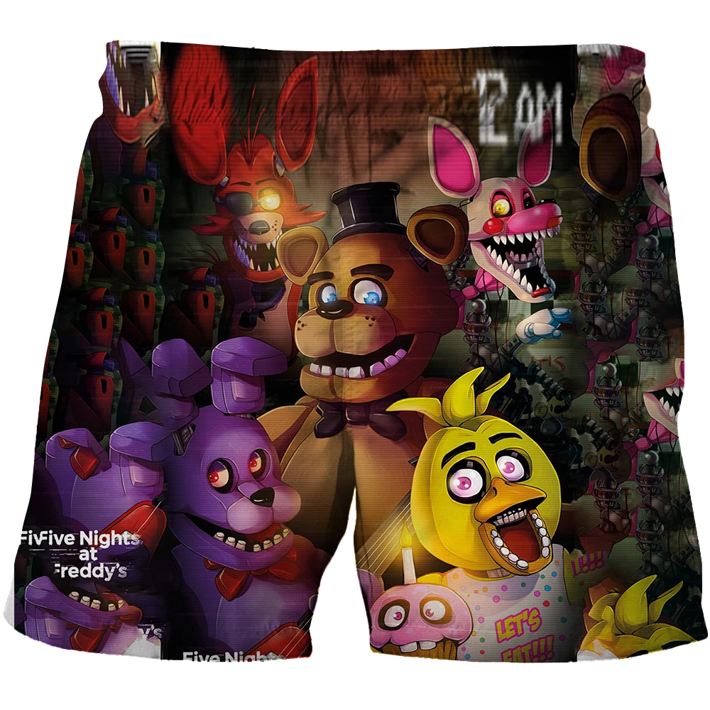 

New Summer Children Five Night At Freddy Shorts Pants Kids Terriost Game Loose Short Pant Child's FNAF Short trousers 4-14 Years