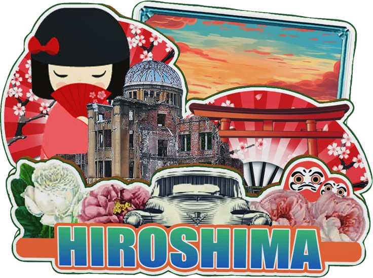 Фото Декоративные магниты для Nagoya Fukuoka Sapporo Kobe Saitama Hiroshima Japan City Landmark Travel Уникальные сувениры Наклейки на холодильник №4