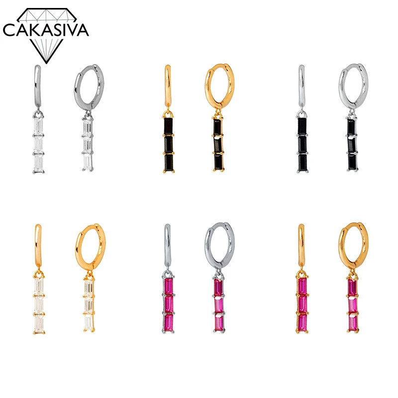 Корейские серьги из стерлингового серебра 925 пробы блестящие радужные женские