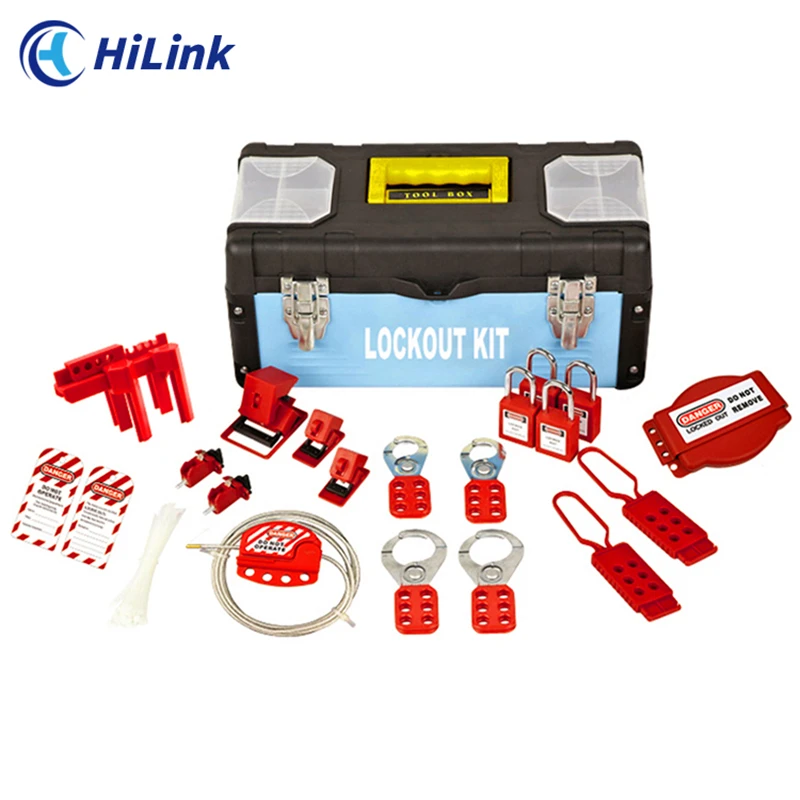 Combination Groups LOTO OSHA Toolbox Portable Safety Lockout Tagout Kits With Removable Organizer Tray