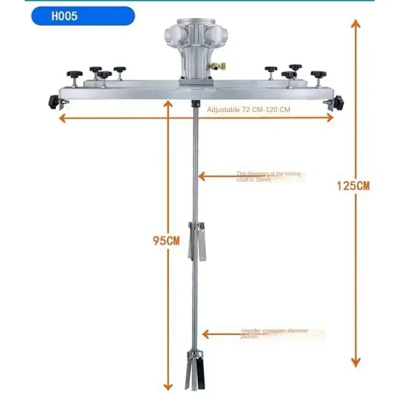 Миксер tangki IBC миксер Kredit pneumatik 1-тонный барабан barel komersial 1000L dengan gantáb penyangga