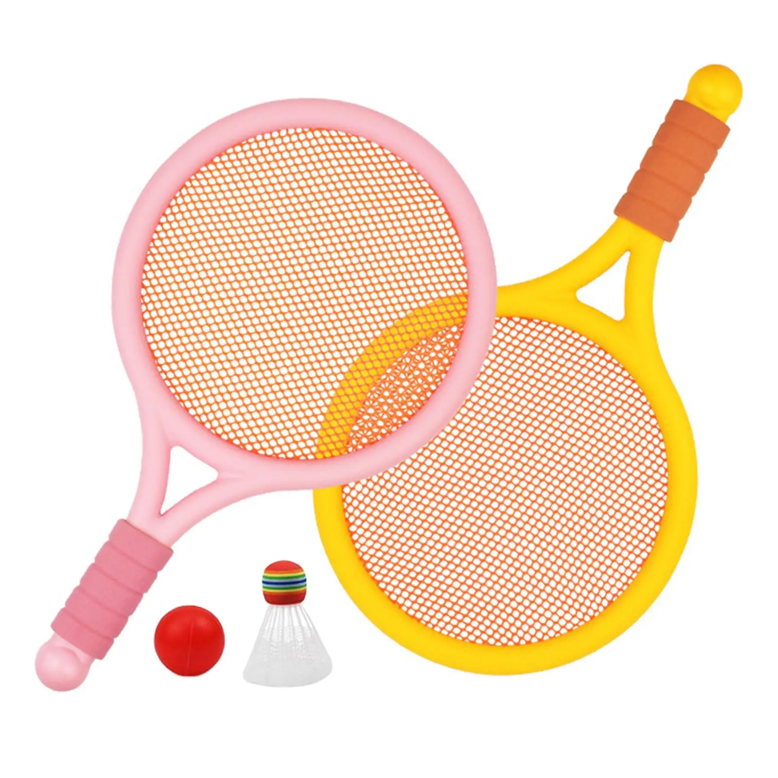 

Lightweight Kids Badminton Tennis Set with Tennis Ball and Shuttlecock Badminton Racket for Starter Players Girls Beach Boys