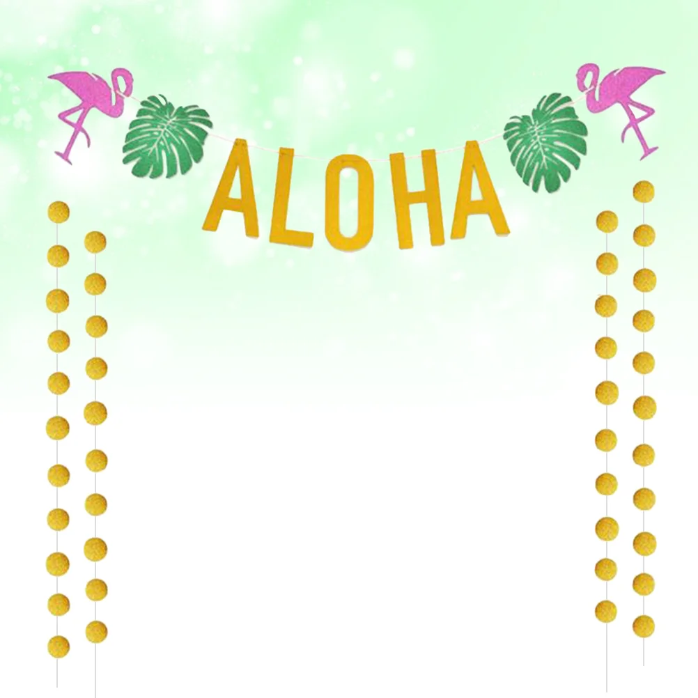 

1 Set Flamingo Banner Set Party Supplies for Hawaii Tropical Party Beach Party Summer Party Luau Party