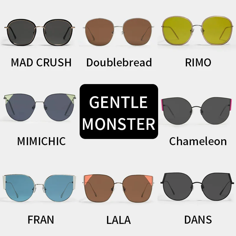 Gafas de sol suaves Monster para hombre y mujer, lentes de sol de estilo Vintage, de lujo, de diseñador de marca, de aleación de ojo de gato, GM, redondas, UV400, 2021