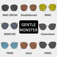 gentle monster sunglasses for men women 2021 vintage luxury brand designer trending cat eye alloy gm round uv400 sun glasses