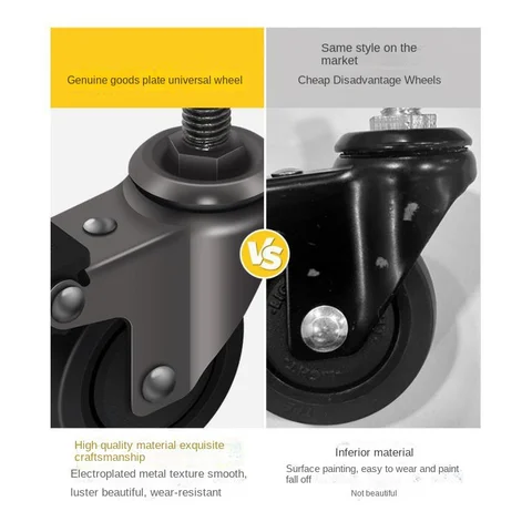 4 шт. 1,25-дюймовые мини-мебельные ролики M6/M8, бесшумные резиновые колеса с резьбой и фиксирующим тормозом, грузоподъемность 20 кг на колесо