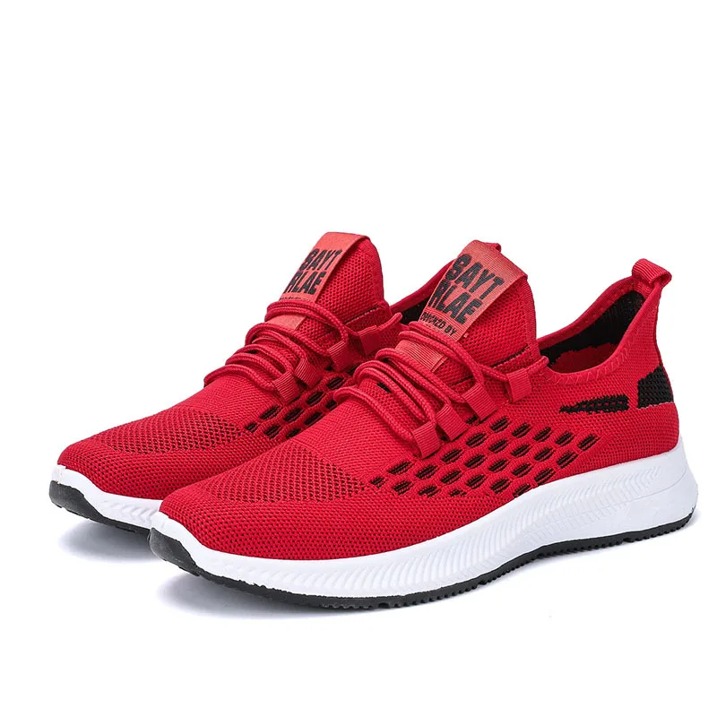 New Arrivals Casual Sports Breathable Men Shoes Mesh Low Top Comfortable Sneakers for Mens Jogging Shoe Knitting Off White Shoes images - 6