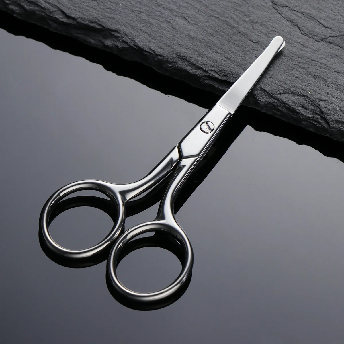 

Rounded Nose Hair Trimmer Safety Scissors Multi Purpose Scissor with Round Tip for Facial Hair Beard Mustache Trimming