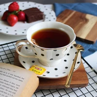 dessert reusable ceramic cups aesthetic cute espresso wholesale white coffee cup funny bone china handle copo kitchen dining bar