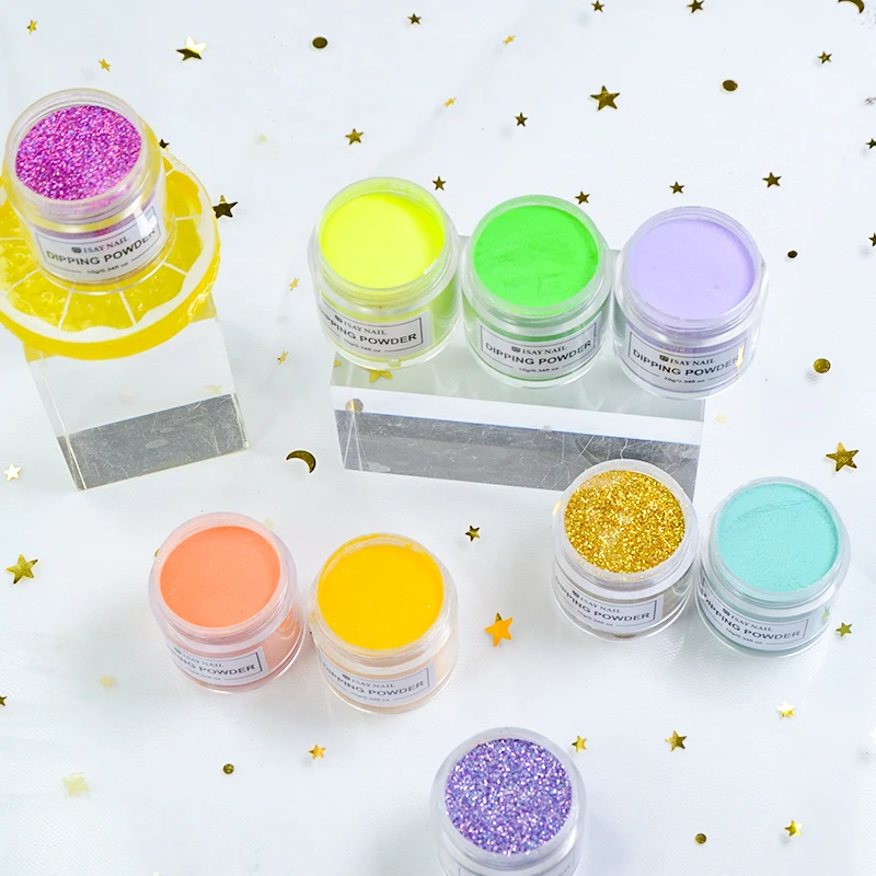 ISAYBEAUTY окуниваемая пудра для ногтей без лампы сушка натуральный сухой