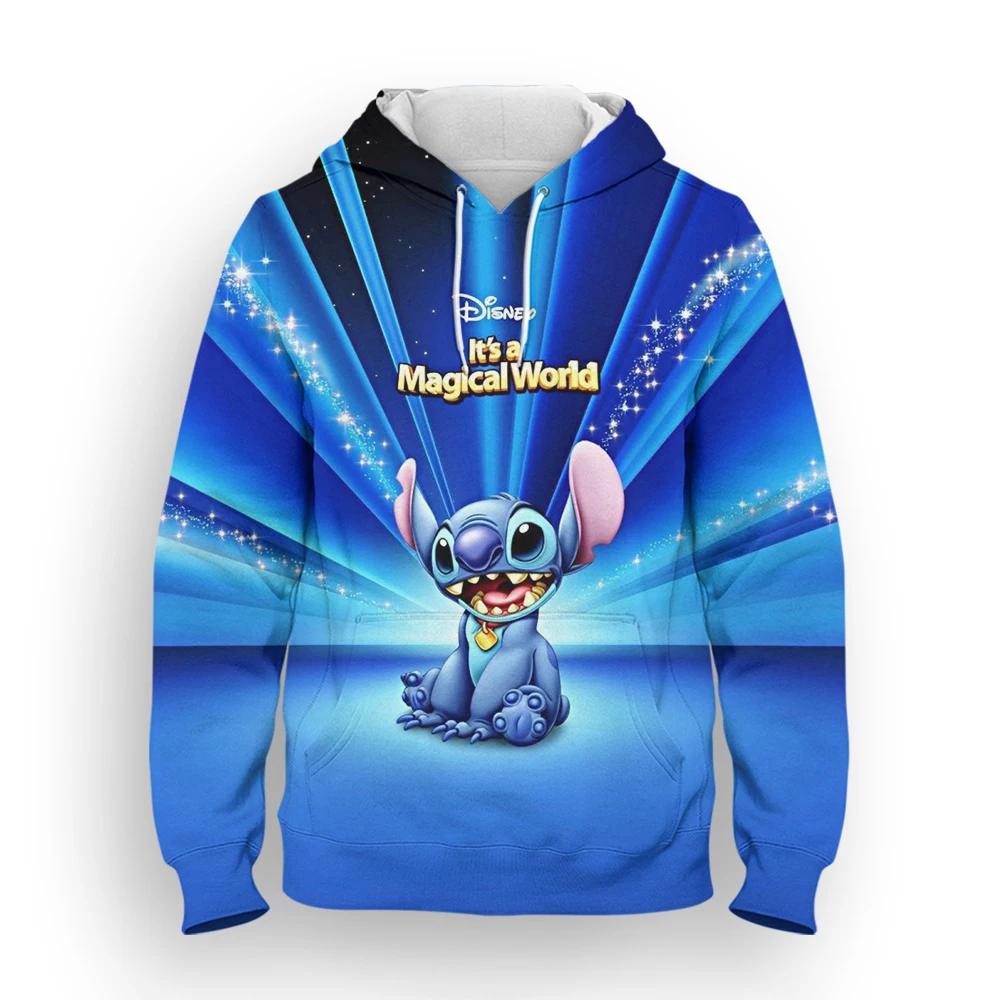 

Толстовка Lilo Stitch с мультяшным аниме, Мужская весенне-осенняя толстовка с 3D принтом Диснея, Мужской Топ
