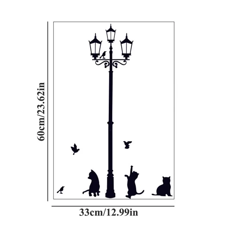 Милые Мультяшные комбинированные наклейки съемные с котом светильник узором