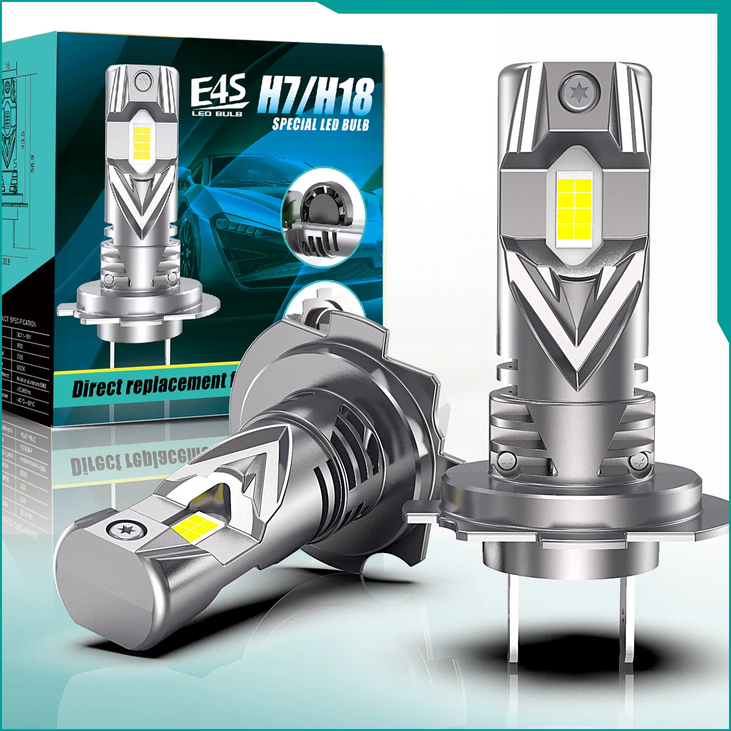 

ZTZPIE 6000K 130W 40000LM H7 светодиодная фара светильник противотуманных фар автомобиля светильник 12V Canbus In-line 3570 CSP фары ближнего света и дальнего света