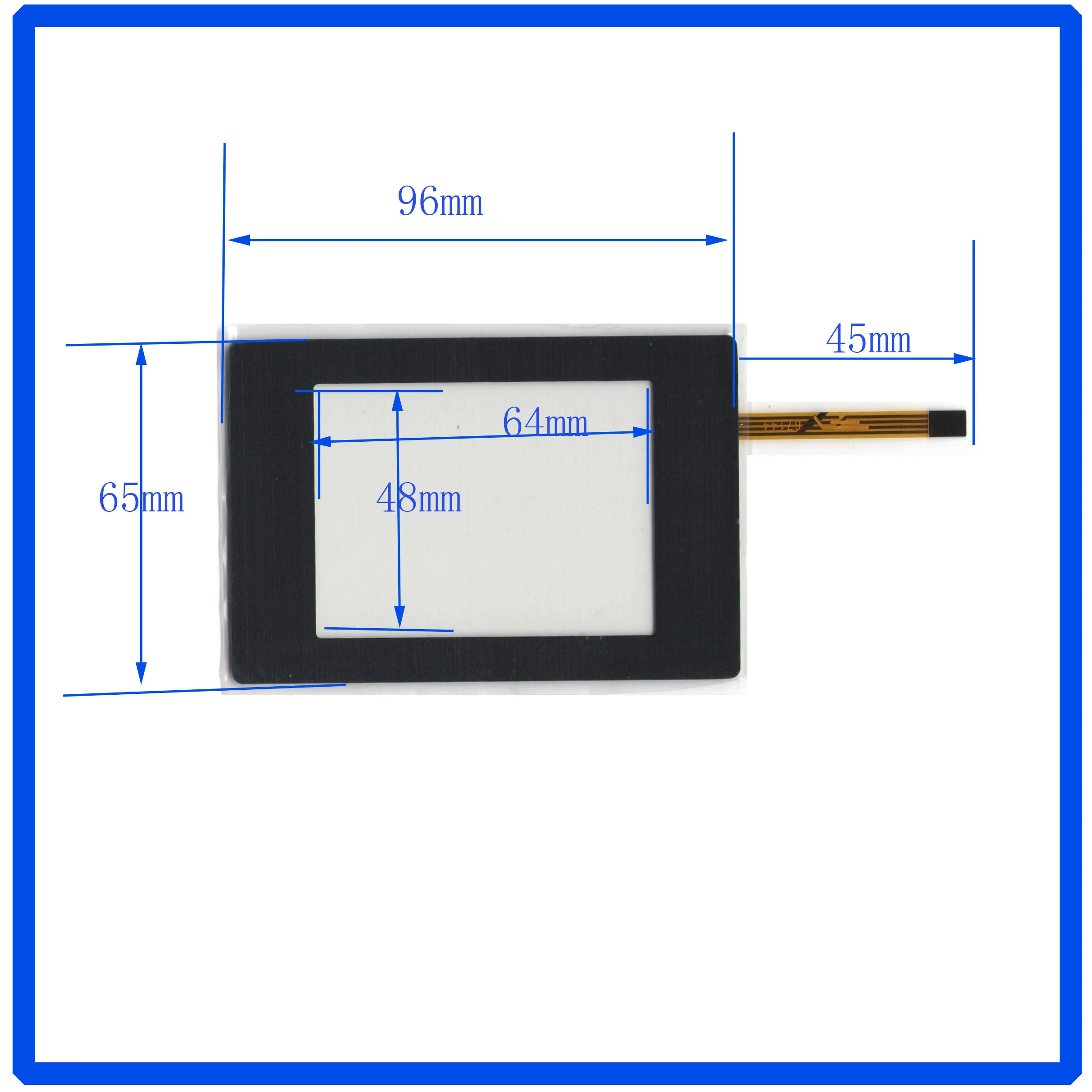 ZhiYuSun 96*65mm 4Wire Resistive TouchScreen Panel Digitizer glass for  Industrial control general 96*65