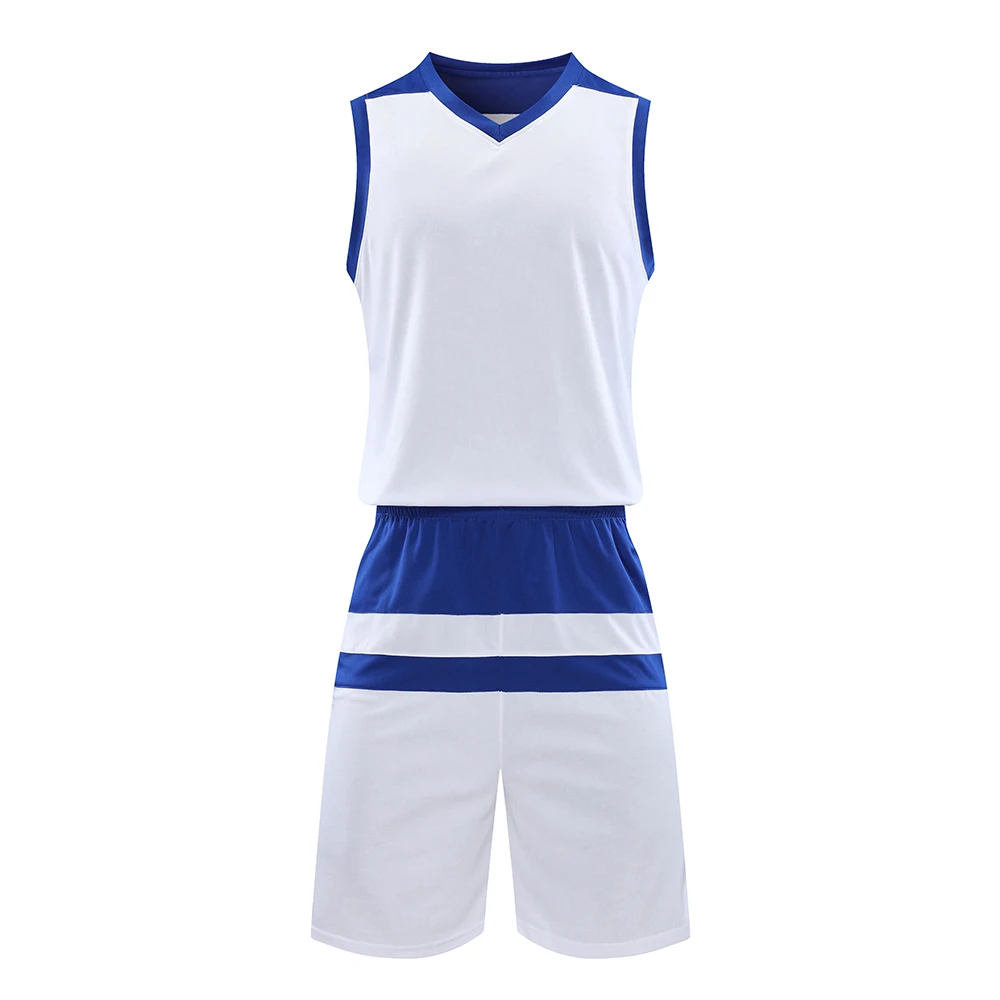 New Solid Color Men's and Women's Basketball Suit Custom Basketball Quick Drying Unisex Sleeveless Jersey and Shorts