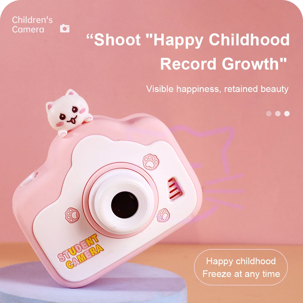 

Детская камера 2,0 дюйма HD с двумя объективами, портативная детская фотокамера, Рождественский подарок на день рождения для девочек и мальчи...