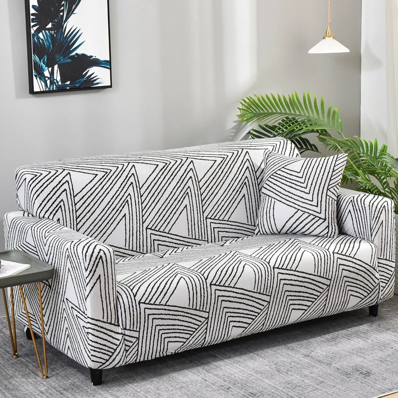 

Geometric Elastic Sofa Cover 1/2/3/4 Seater L-shaped Corner Sofa Cover Slipcover for Living Room Armchair Couch Covers