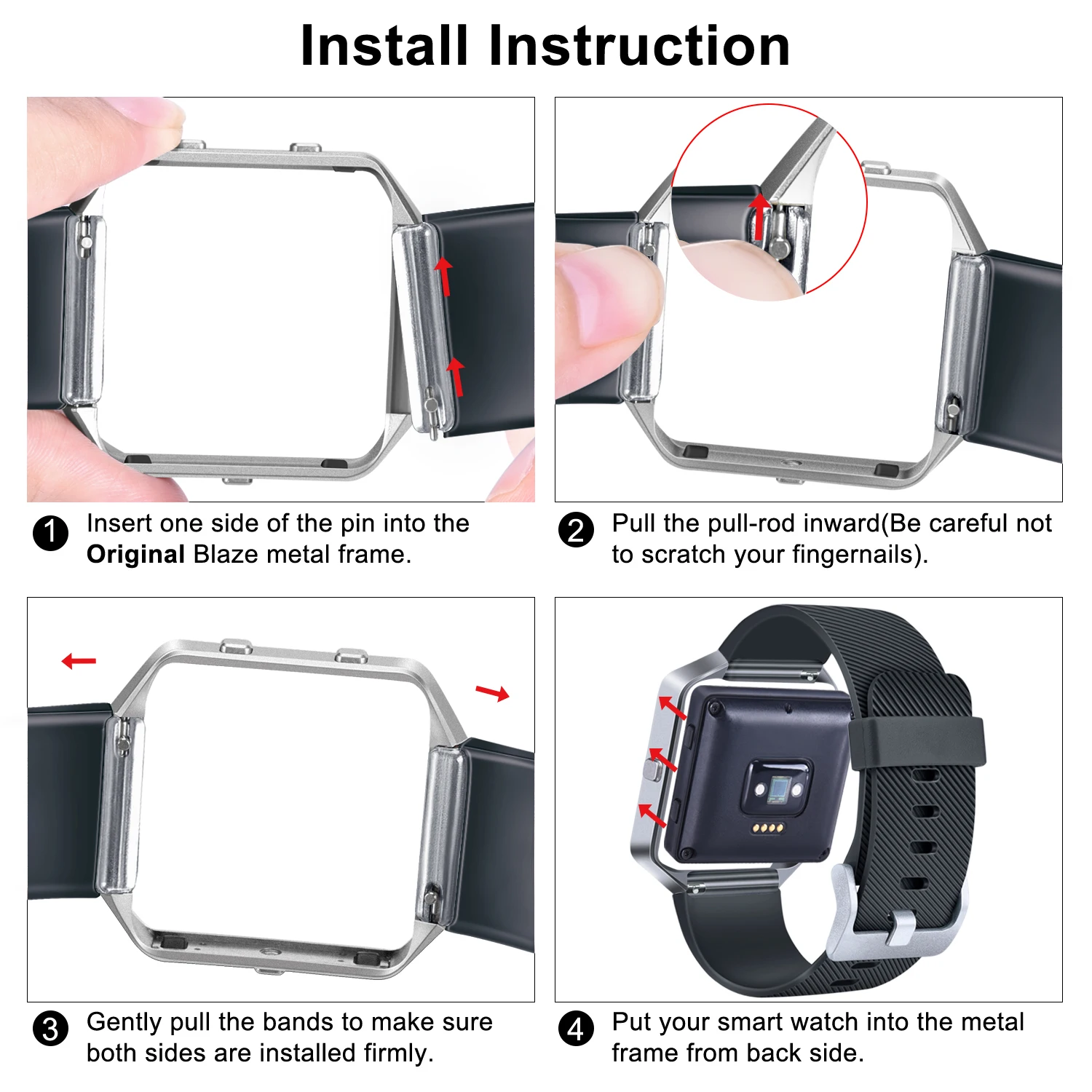 rose gold Strap for Fitbit Blaze Band Replacement Wristband Watchband Bracelet for Fitbit Blaze Strap Smartwatch Accessories