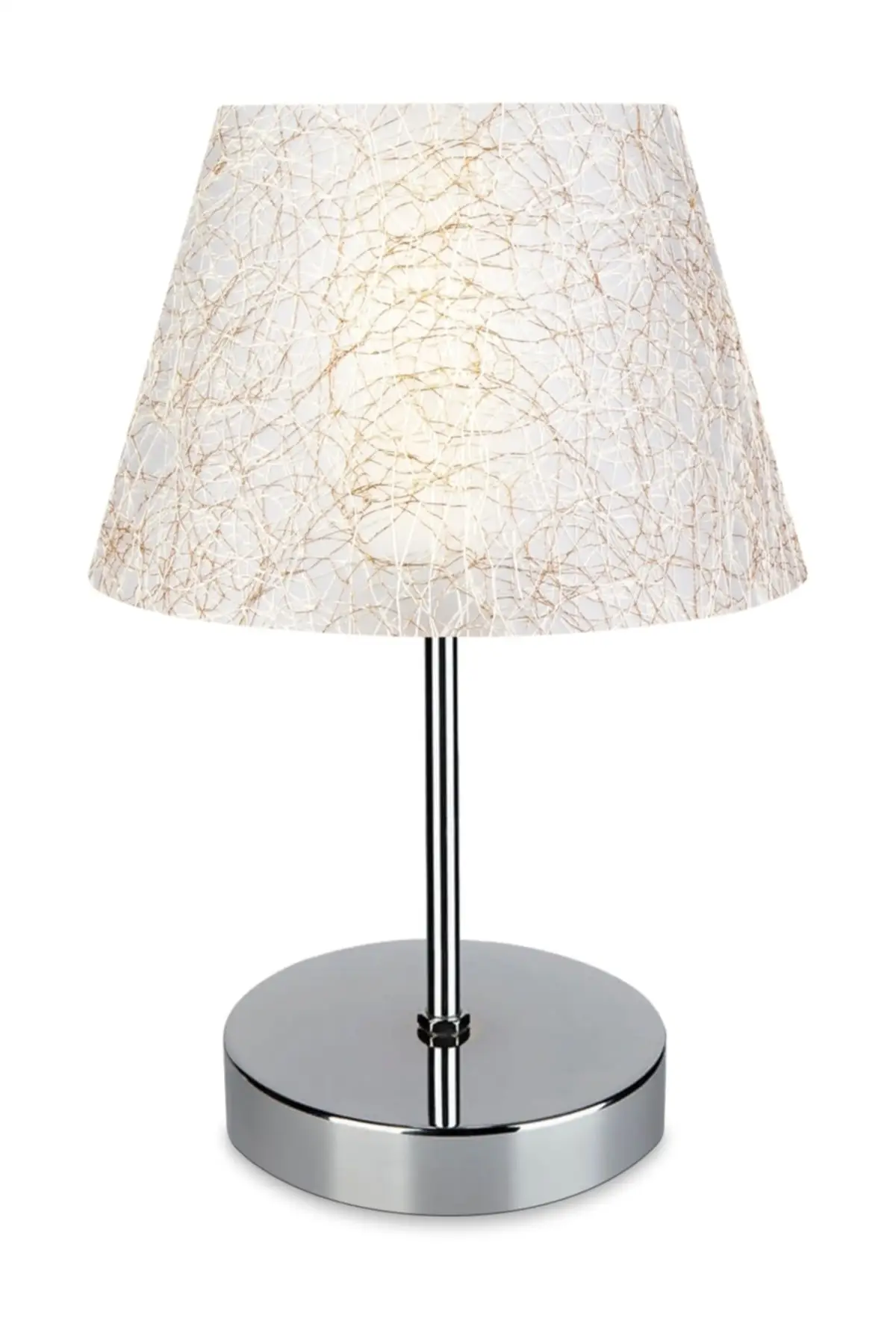 

North Chrome Body Lampshade Gold Rope Title,Table lamp, Desk lamp, Bedside lamp, bedroom night lamp, Table lamp for bedroom