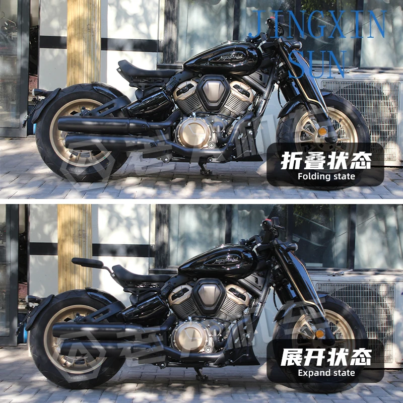 Фото Für Benda Napoleon 450 modifiziertes Retro-Klappsitzkissen, dedicktes Doppelsitzkissen, Bobber-Sitz №5