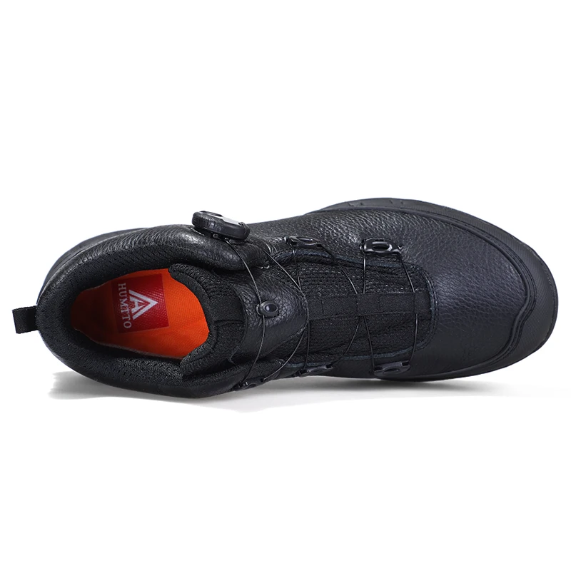 HUMTTO Leather Ankle Boots Waterproof Hiking Shoes for Men Sports Luxury Designer Winter Outdoor Climbing Trekking Sneakers Mens