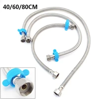 40cm 60cm 80cm g12 304 stainless steel plumbing angle faucet braided hose tube pipe for bathroom toilet valve water heater