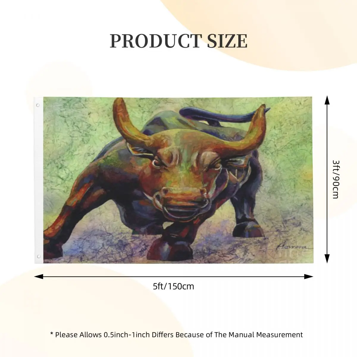 

Charging Bull Hailey E Herrera Duplex Print One Flag For Decoration