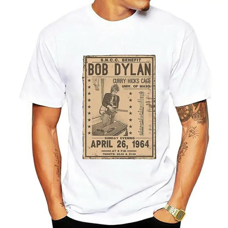 

Официальная Мужская футболка унисекс Bob dylan gig flyer 1964 rock