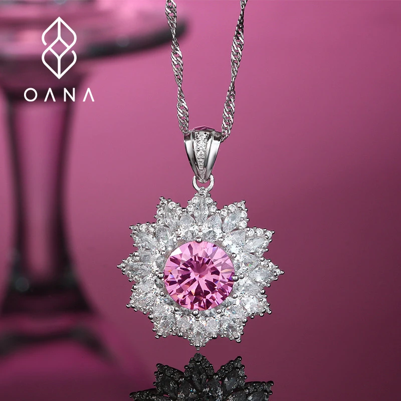 

Цепочка с подвеской в виде снежинки, из серебра 925 пробы