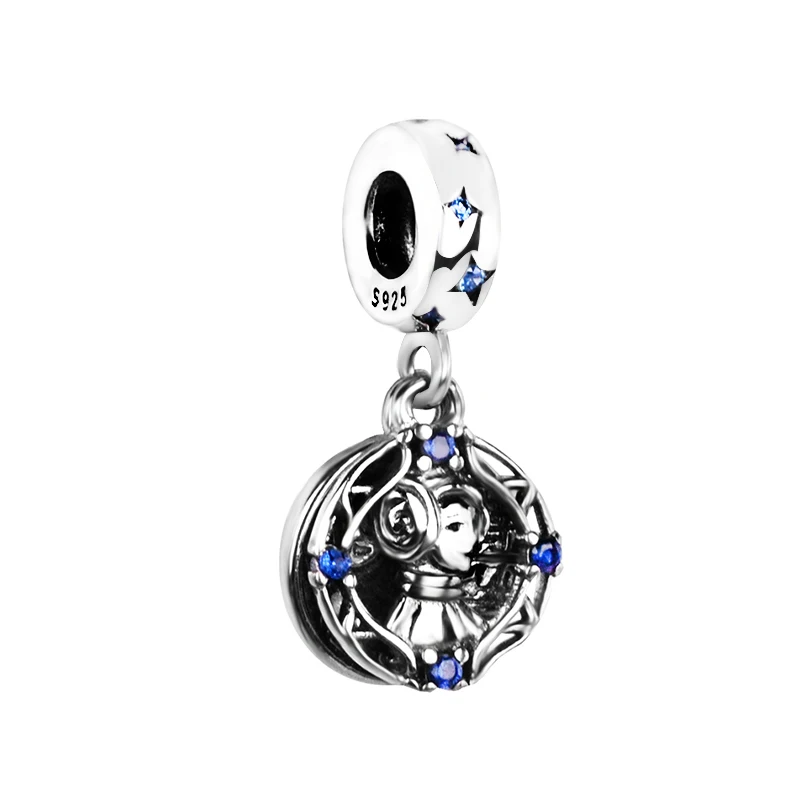 

Популярные бусины из 925 серебра с подвесками принцесса Лайя двойная подвеска Подходит для Pandora 925 Оригинальный Женский браслет DIY ювелирные ...