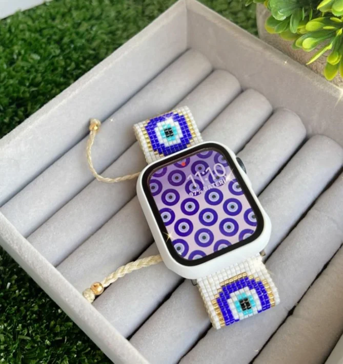 Shinus Hot Selling New Design Luxury Miyuki Beads Apple Watch Band Fitness 40/44 mm Smart Strap for Apple Watch Band