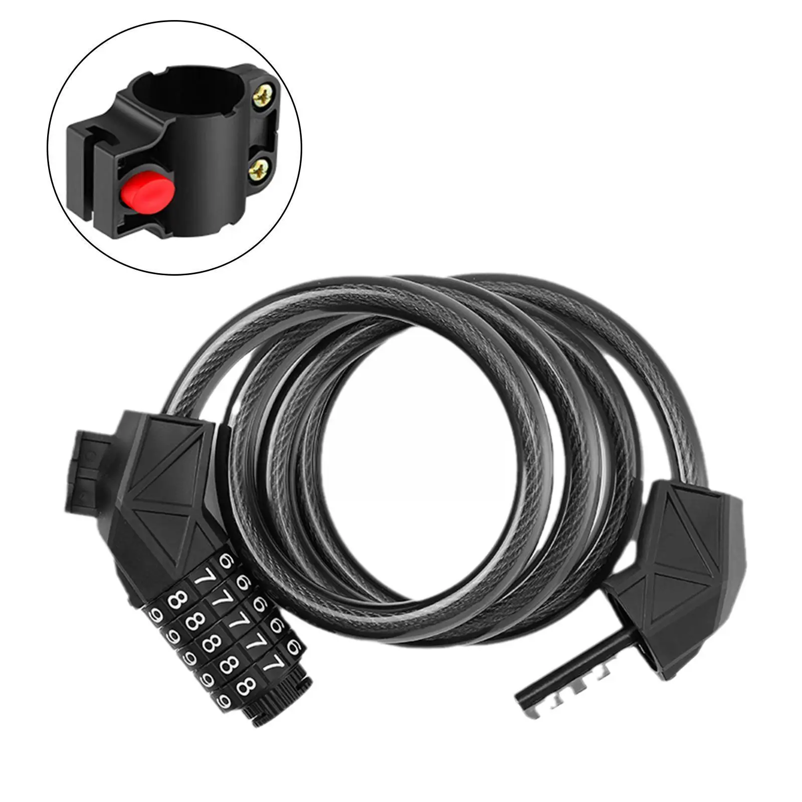 

Bicycle Lock 5 Digit Code Anti-theft Lock Bike Security Lock Wire Accessory Cable Gear Steel Cycling Color 2 Bicycle Riding W7i6