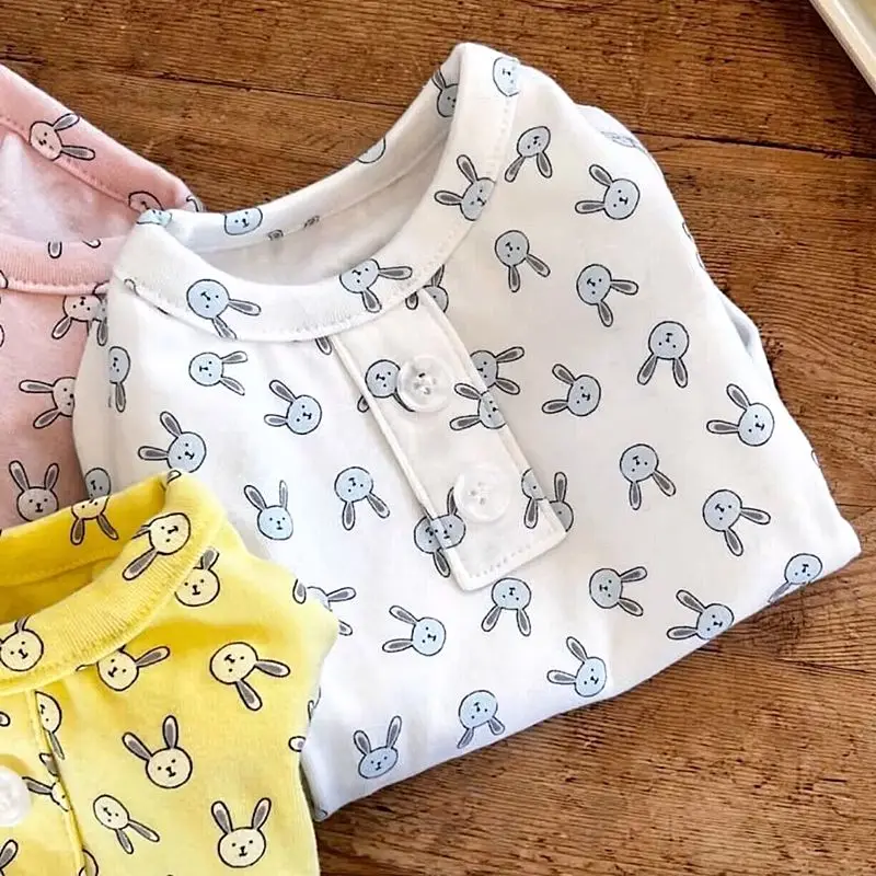 

New Cute Rabbit Print Puppy Vest Summer Thin Style Dog Clothes Bichon Rabbit T-shirt Comfortable Two-legged Dog Clothes Pet Vest