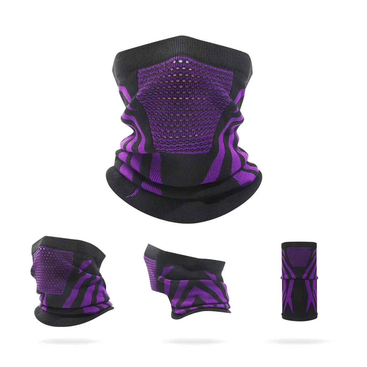 8-цветный зимний дышащий удобный термовязаный шарф чехол для лица утеплитель шеи